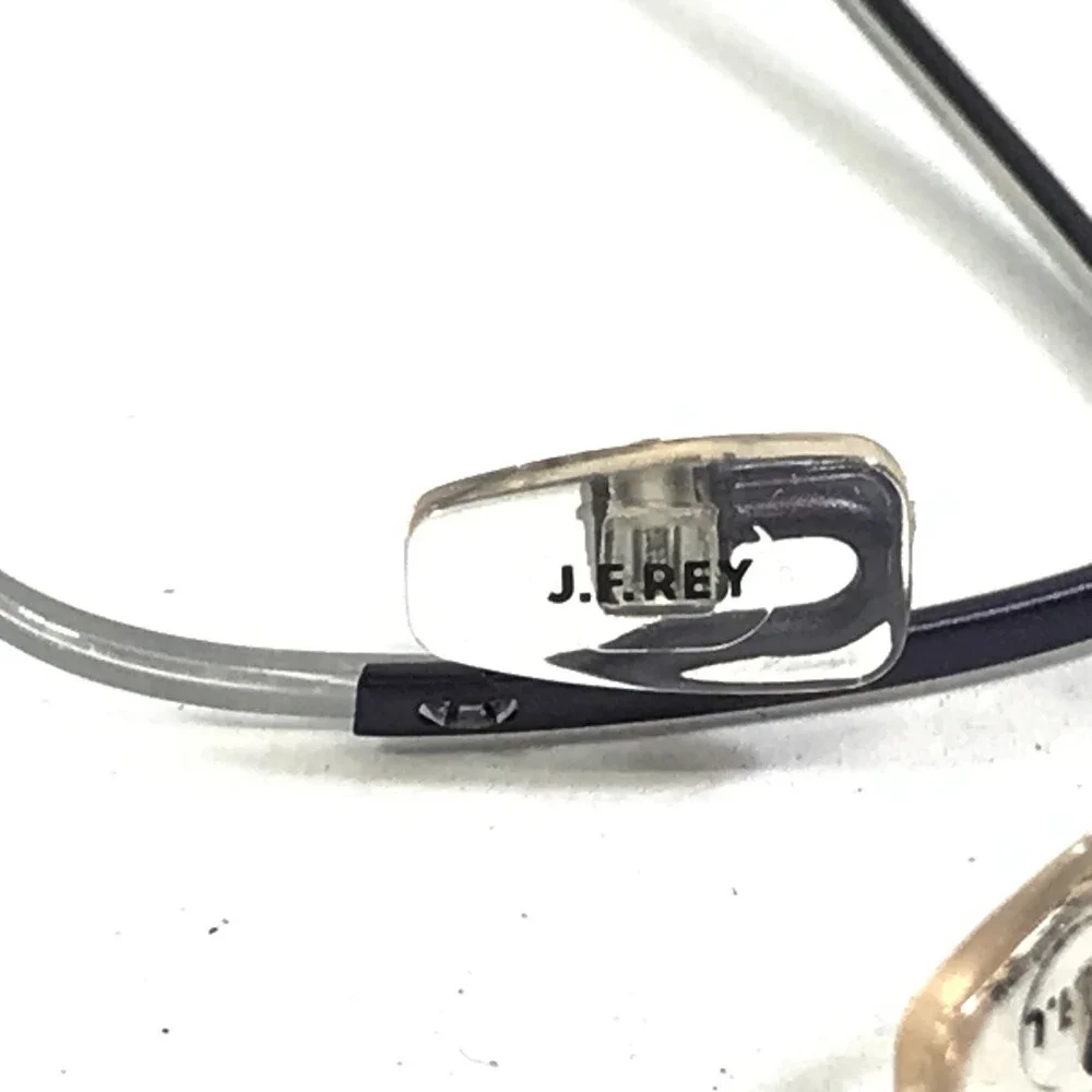 J.F. Rey Eyeglasses Frames JF2585 2013 Blue Silver Matte Woven Webbed 54-20-145
